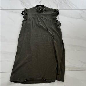 Sleeveless Olive Green Dress Lilia P Medium